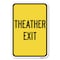 Signmission Theater Exit Heavy-Gauge Aluminum Sign, 12" H, 18" L, A-1218-22822 A-1218-22822 - alternate 1